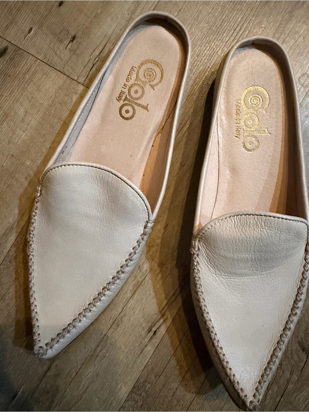 GOLO keaton flats | cream leather